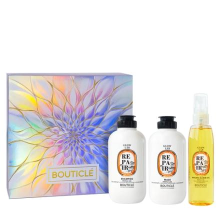 Набор Интенсивное питание и восстановление (шампунь 250 мл +маска 250 мл + эликсир 100 мл) GLOW LAB REPAIR