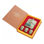 Набор Guotai Волк (фляжка 210 мл + 3 стопки) (А01)