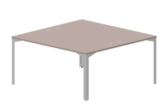 Составной стол на 2 рабочих места 158х156,6х75см (4 громмета)