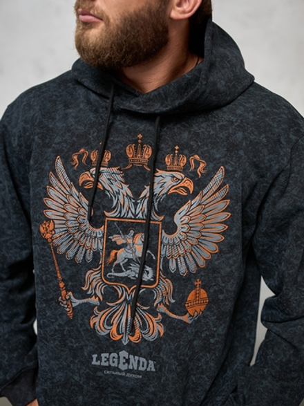 Толстовка демисезонная мужская LEGENDA Герб черная