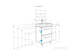 Тумба под раковину Aquaton Ронда PRO 60 дуб сом 1A205001RSC20