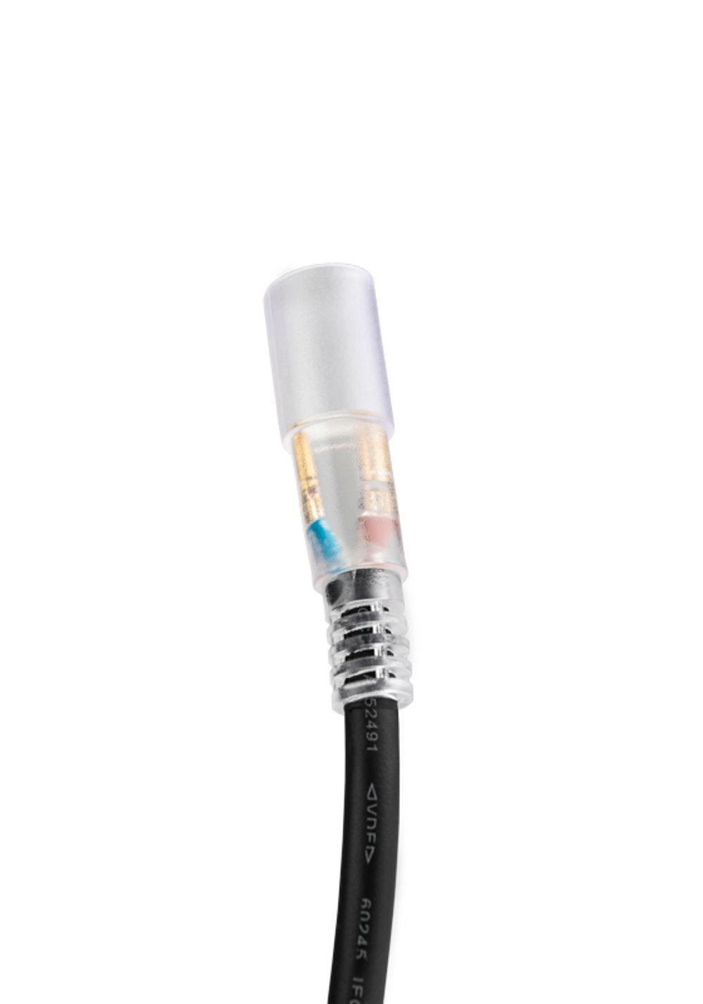 Коннектор с проводом для двухжильного дюралайта, диаметр 13мм (коннектор с иголкой, заглушка) NEON-N