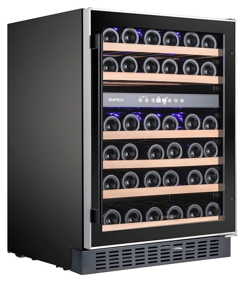 Винный шкаф Temptech Premium WPX60DCB двухзонный черный