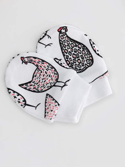 Антицарапки сет из 3х пар LooJoo Курочки / Собачки / Пудра