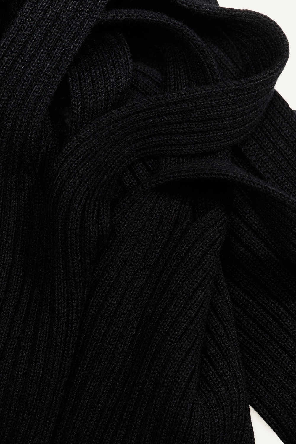 H&M - Glenn Martens Топ ажурный в рубчик, черный