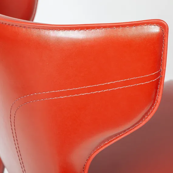Стул полубарный Austin, кожа ретро-красный