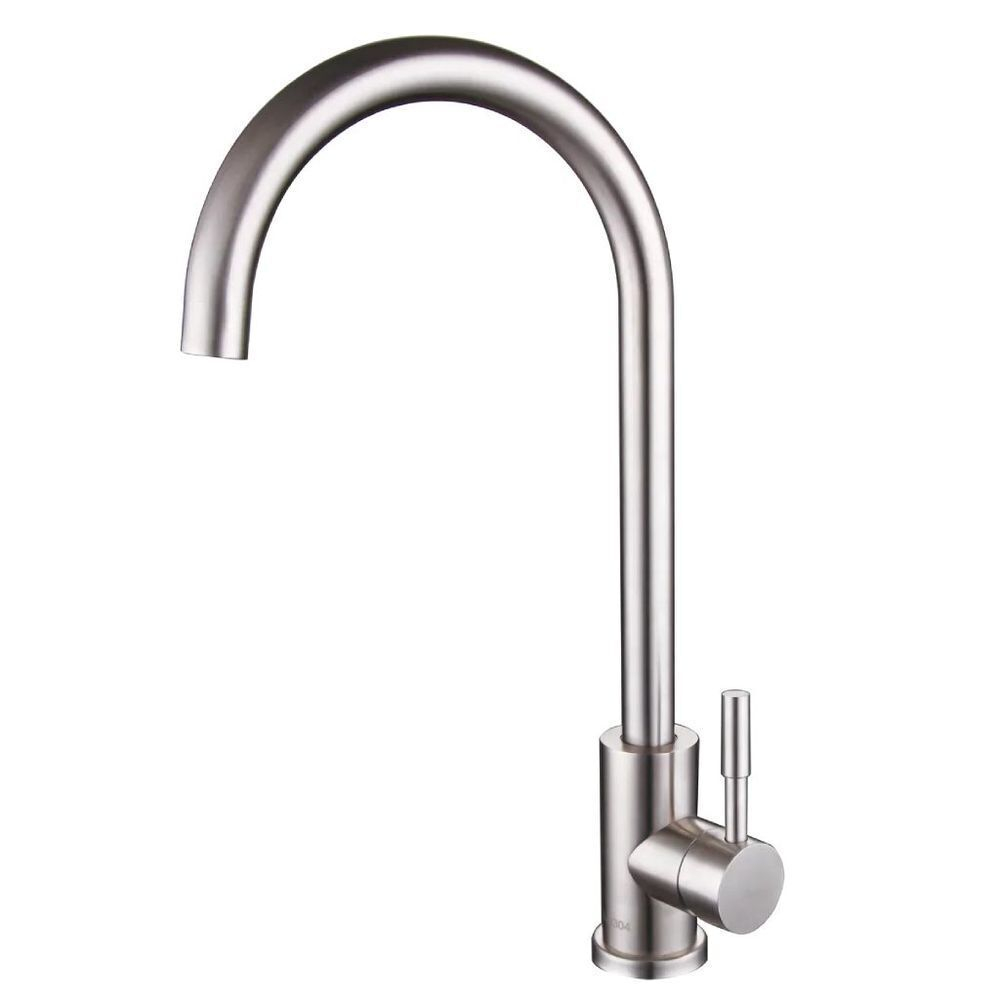 Смеситель для кухни, РМС, с картриджем, нерж, SUS124-017F