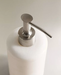 ZARA HOME ДОЗАТОР МЫЛА ИЗ МРАМОРА, БЕЛЫЙ