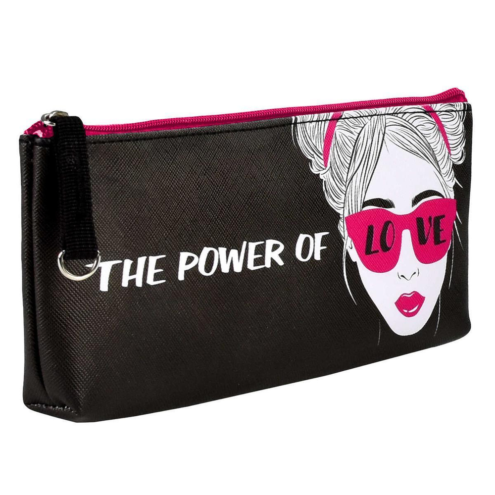 Пенал 20x7,5x2см "Девочка в очках" искус.кожа (Феникс+)