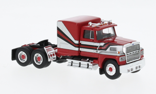 Тягач Ford LTL 9000, красный/серебристый, 1978, 1:87