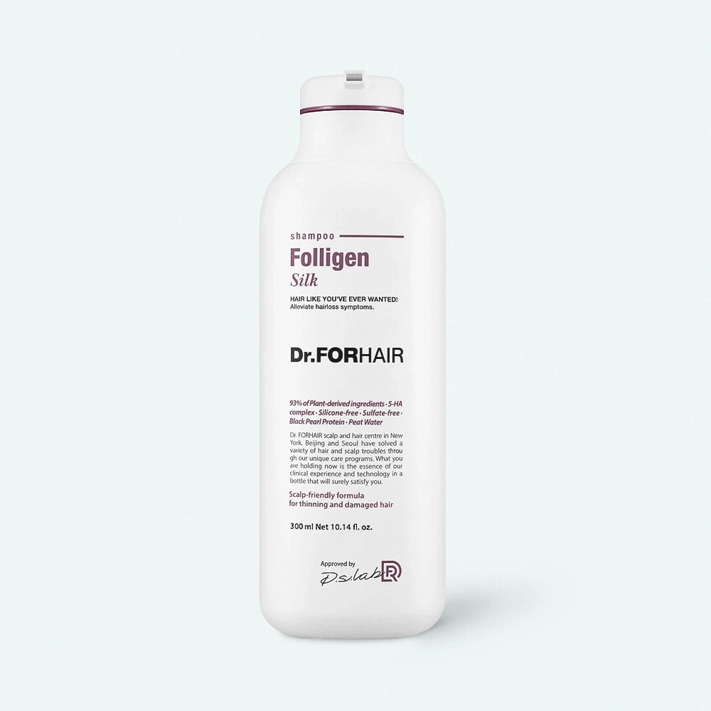 Бессульфатный шампунь для повреждённых волос Dr.Forhair Folligen Silk Shampoo 300 мл
