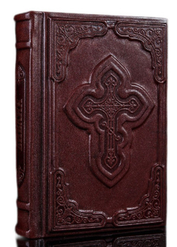 Книга подарочная в кожаном переплете "Библия" малый формат