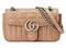 Мини-сумка на плечо Gucci GG Marmont бежевый