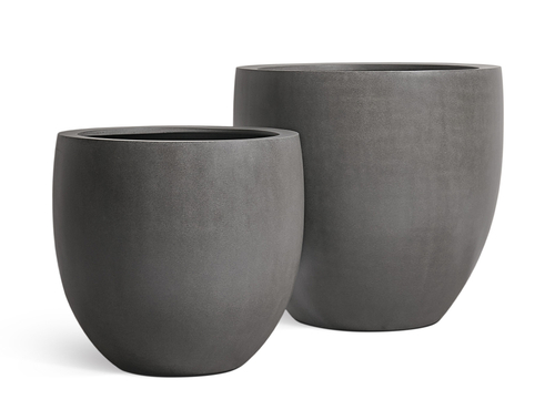 Кашпо Treez Effectory Beton Большой округлый конус Тёмно-серый бетон д-70 см, в-68 см 41.33-02-23-108-GR-70