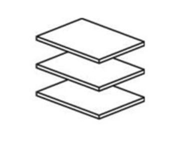 Полки к 2-х створчатому шкафу АФИНА /ПАТРИСИЯ корень крем 3 шт