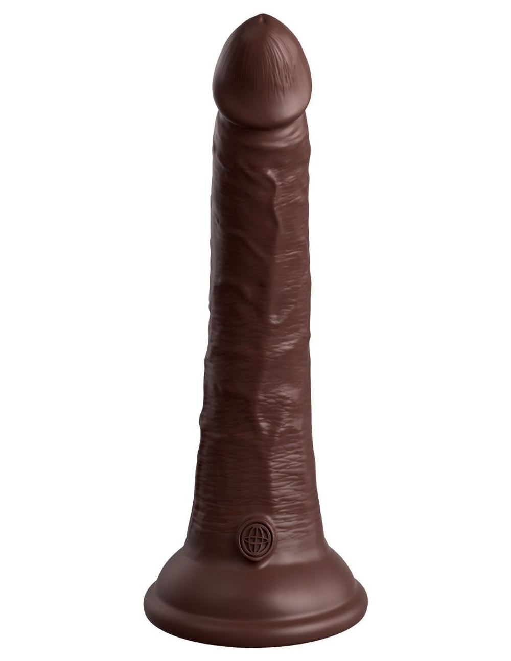 Коричневый фаллоимитатор 7  Silicone Dual Density Cock - 21 см.