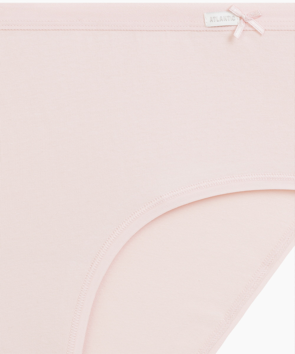 Трусы женские классика Atlantic, набор из 3 шт., хлопок, светло-розовые + пепельная роза + светло-бежевые, 3CLP-004