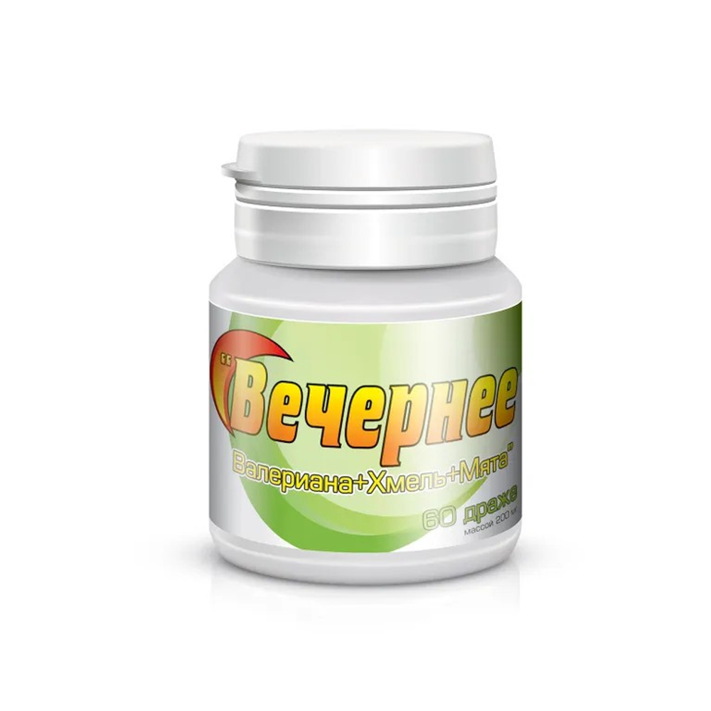 Вечернее Валериана + Хмель + Мята драже 60 шт. Парафарм