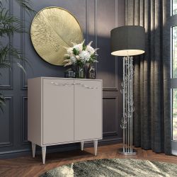 Комод Арт Колор matte Классик Сильвер с 2 полками Серый агат матовый