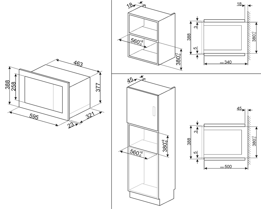 Микроволновая печь встраиваемая Smeg
