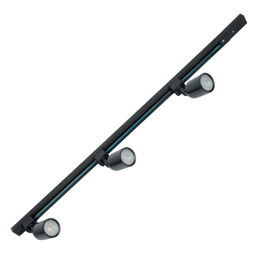 ULB-Q292 8W-4200К-K BLACK SET31 Светильник-прожектор светодиодный трековый. в составе набора из 3 штук на шинопроводе 1 м с коннектором. 1800 Лм. Белый свет 4200К. Корпус черный. ТМ Volpe.
