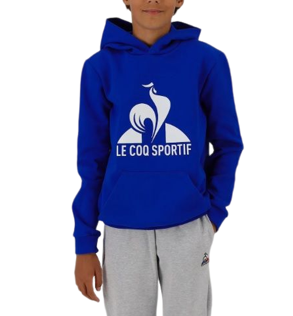 Кофта для мальчика теннисная Le Coq Sportif ESS Hoody N°2 FW22 - bleu electro