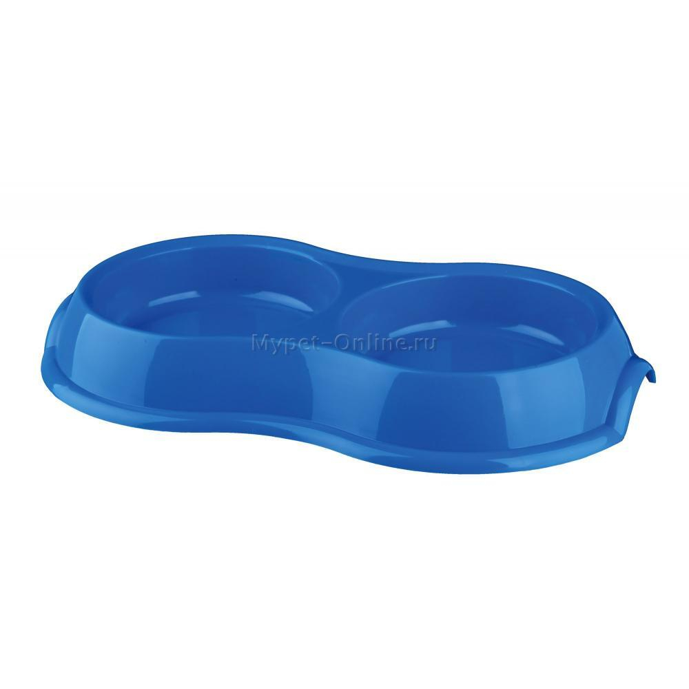 Миска двойная Trixie Plastic Double Bowl, размер 11см.