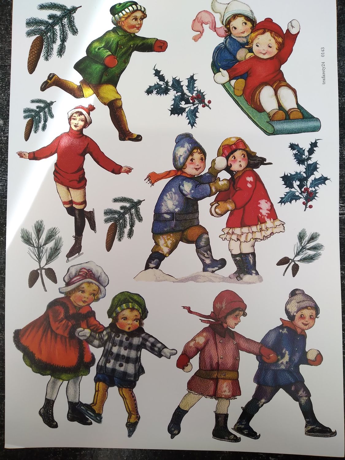 Пленочный трансфер №143 (контурный) для светлых пов