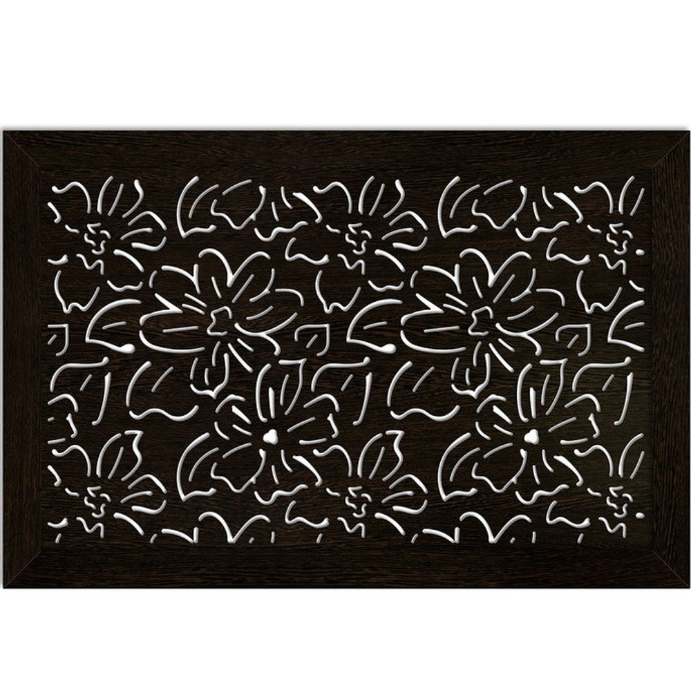 Решетка радиаторная Стильный дом Цветы V547213 900х600 мм венге