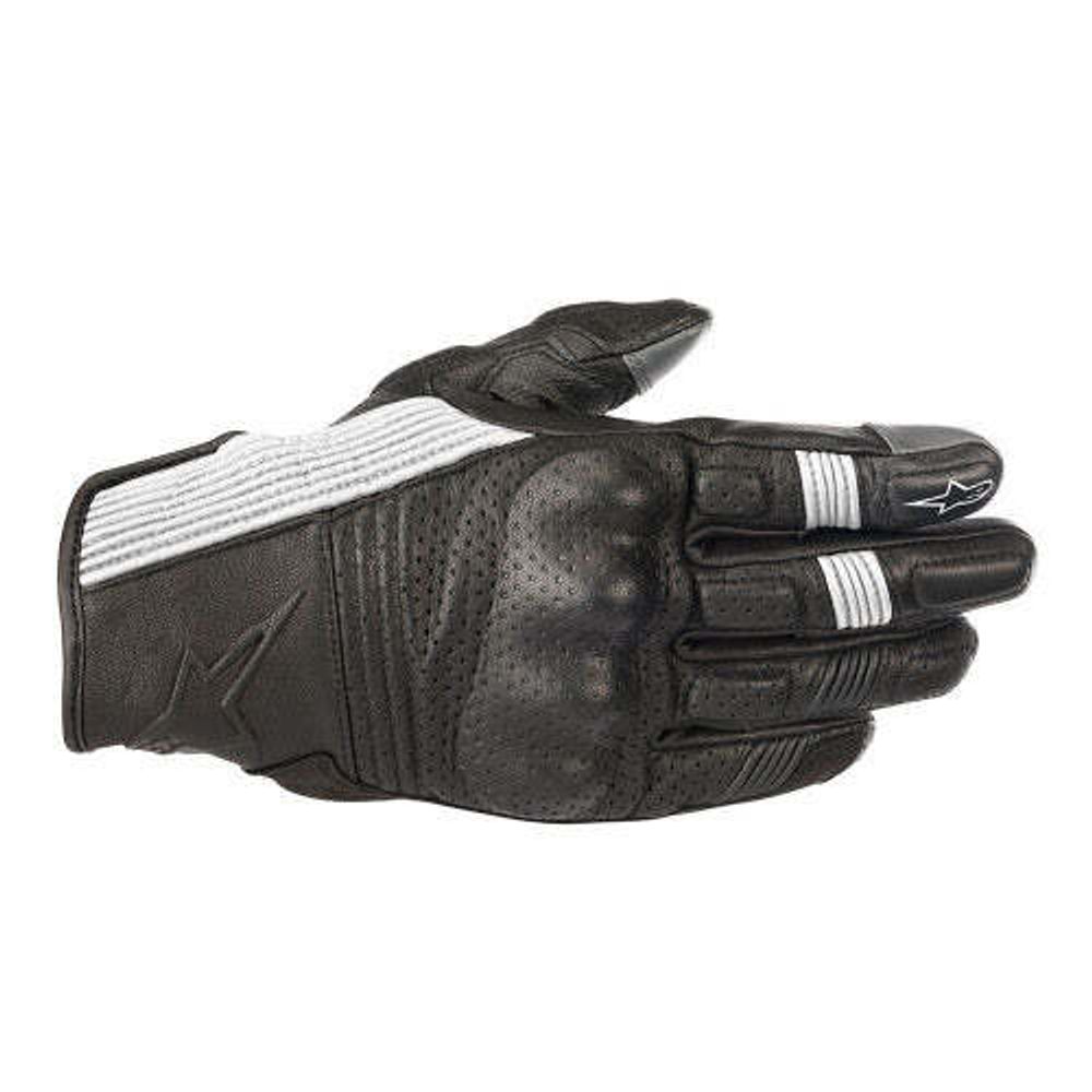 Мотоперчатки кожаные ALPINESTARS MUSTANG V2 GLOVES черно-белые