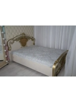 Наматрасник 90х200, на резинках, стёганный, хлопок, лен.