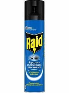 РЕПЕЛ RAID ОТ ЛЕТАЮЩИХ НАСЕКОМЫХ МГНОВЕННОЕ ДЕЙСТВИЕ 300МЛ