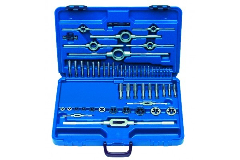 Набор резьбонарезного инструмента No KH44S HSS, 57 пр., M3-M4-M5-M6-M8-M10-M12-M14-M16-M1