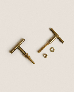 ZARA HOME МЕТАЛЛИЧЕСКАЯ ДВЕРНАЯ РУЧКА (НАБОР ИЗ 2 ШТ.), ЗОЛОТОЙ