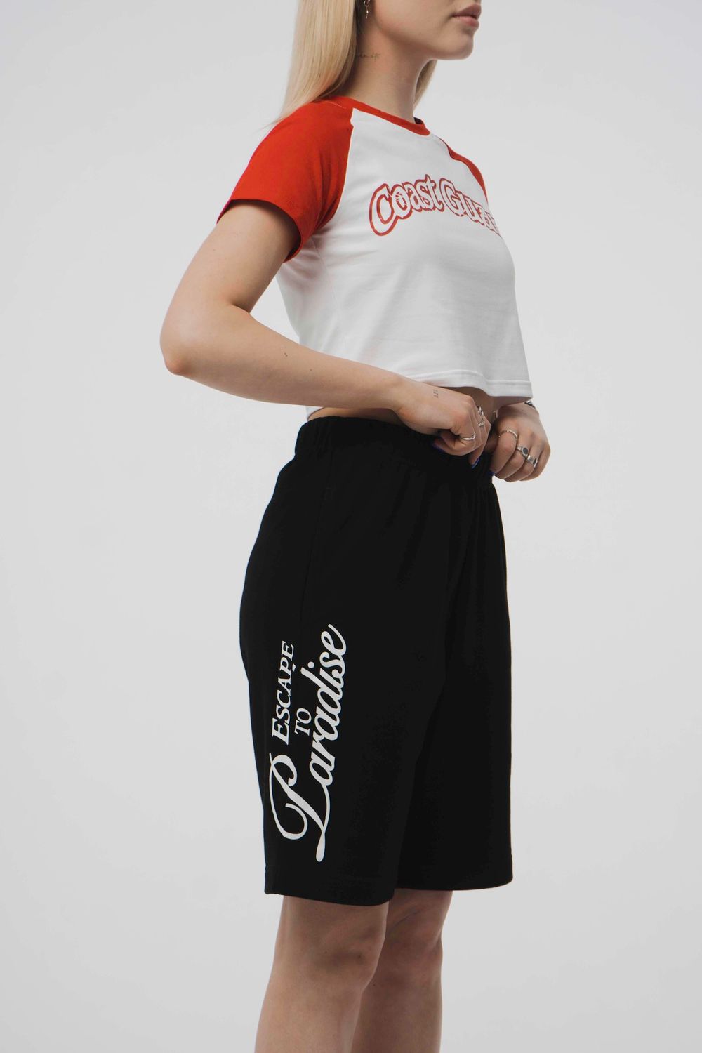 Топ-кроп "Coast Guard" Красный