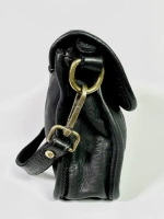 Женская сумка-клатч из натуральной кожи черного цвета