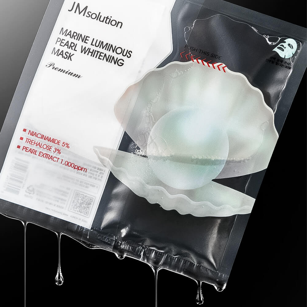 JMsolution Marine Luminous Pearl Deep Moisture Mask Premium тканевая маска  для осветления кожи