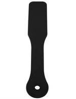 Черная гладкая силиконовая шлепалка - 33 см. (Цвет: черный)