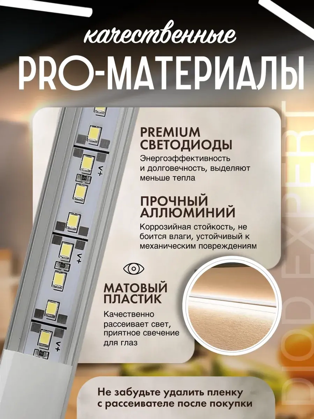 Подсветка для кухни светильник светодиодный