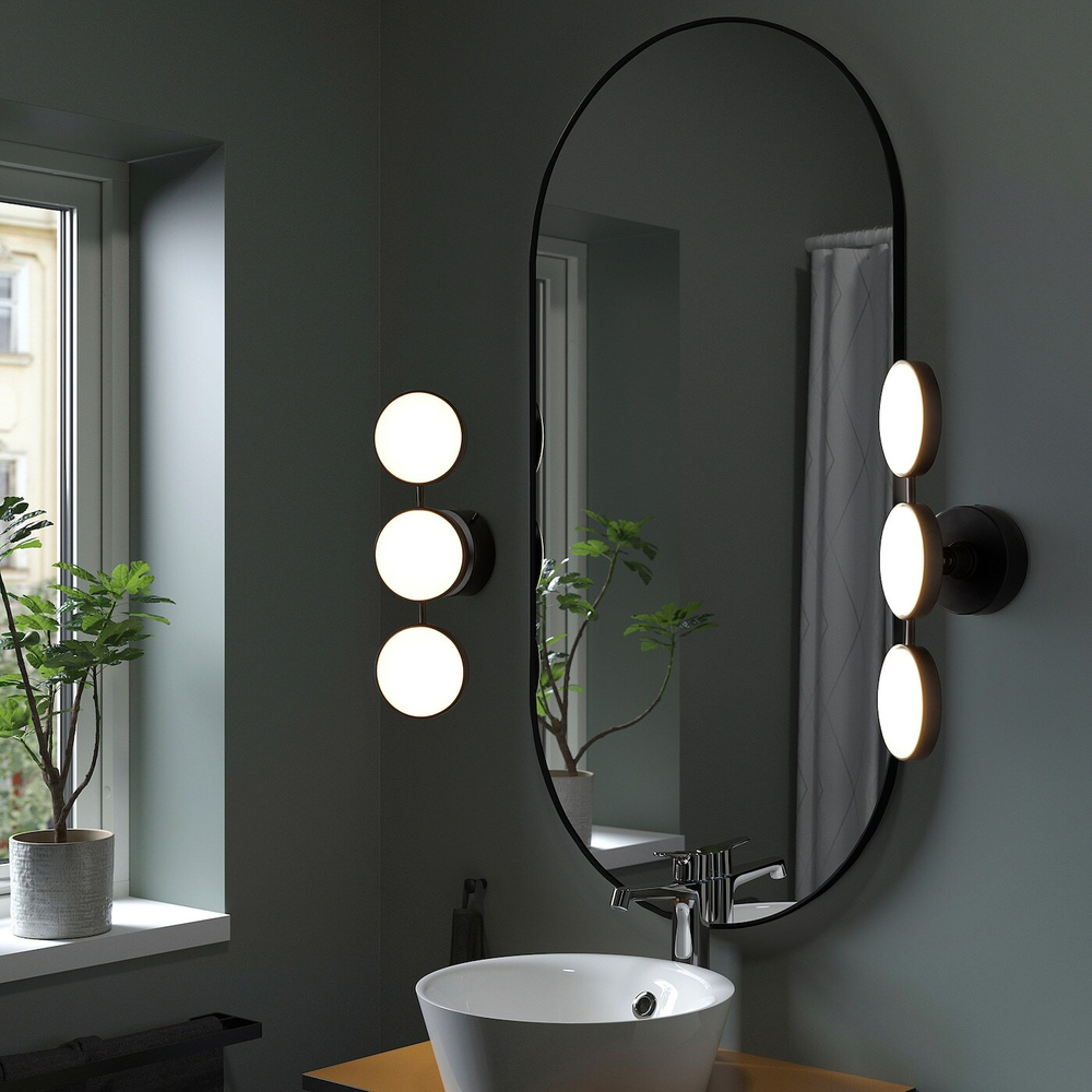 Настенный светильник IKEA KABOMBA (КАБОМБА), Черный, 47x14 см