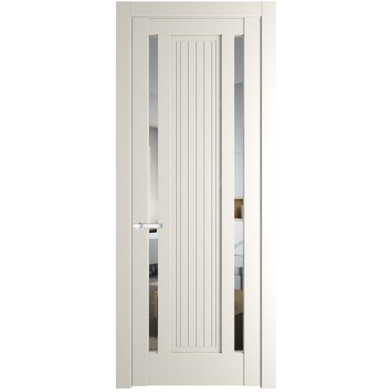 Фото межкомнатной двери эмаль Profil Doors 3.5.1PM перламутр белый стекло прозрачное