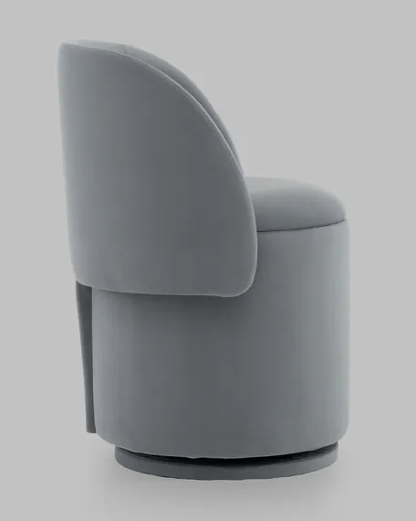 Пуф Gong со складной спинкой и ящиком, серый велюр