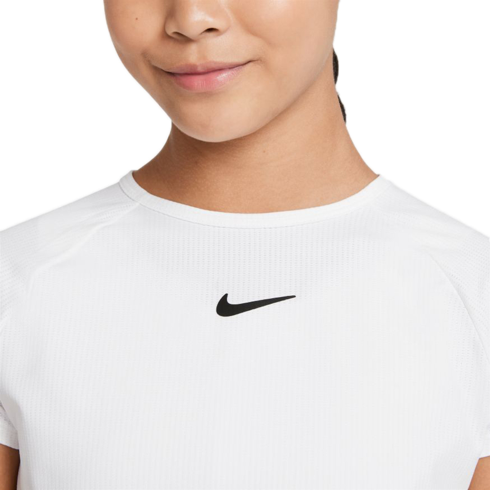 Футболка для девочки теннисная Nike Dri-Fit Victory G - white/white/black