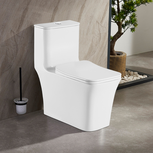 Унитаз-моноблок безободковый Azario Gressa AZ-1111 с крышкой-сиденьем микролифт, белый