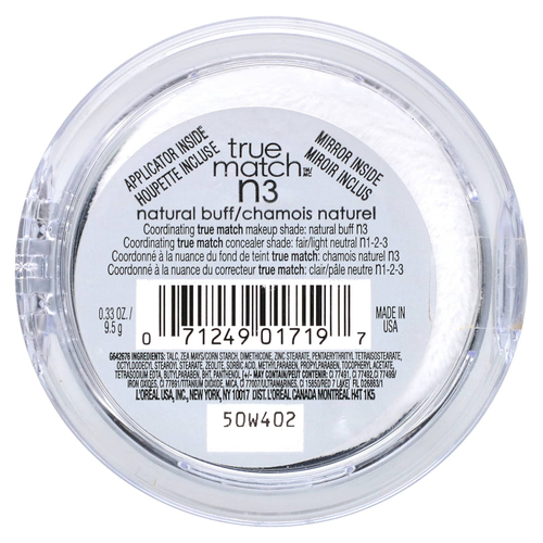 L'Oréal, True Match, супер-смешиваемый порошок, N3 Natural Buff, 9,5 г (0,33 унции)
