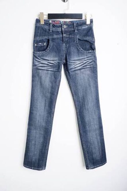 Джинсы обтягивающие, визуально на 12/13 лет