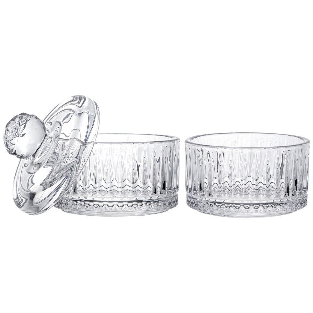 ЕМКОСТЬ ДЛЯ ХРАНЕНИЯ LEFARD С КРЫШКОЙ 2 ЯРУСА "LINES" 8*14 СМ, 180 МЛ (КАЖДАЯ)