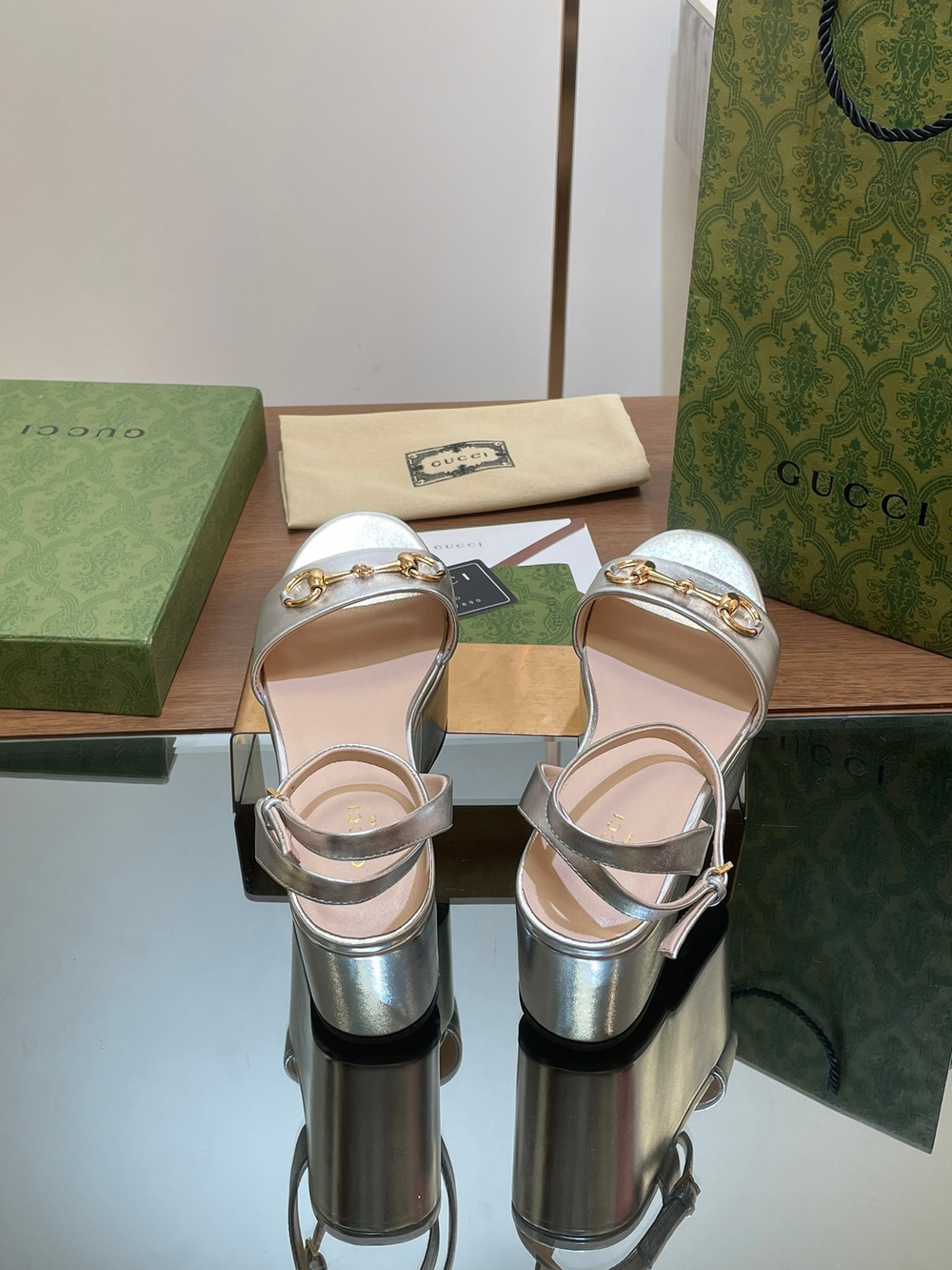 Gucci Horsebit Flatform Sandal