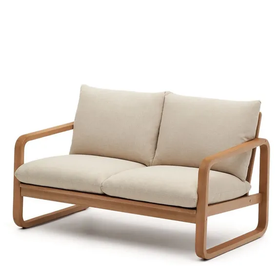 Уличный двухместный диван Sacaleta из массива эвкалипта