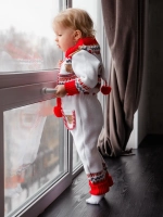 Вязаный комбинезон для новорожденных и малышей на молнии